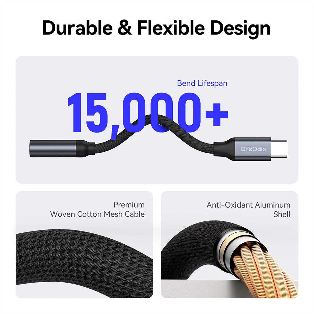 OneOdio KT21 Type C to 3.5mm DAC Adapter
