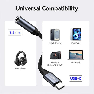 OneOdio KT21 Type C to 3.5mm DAC Adapter