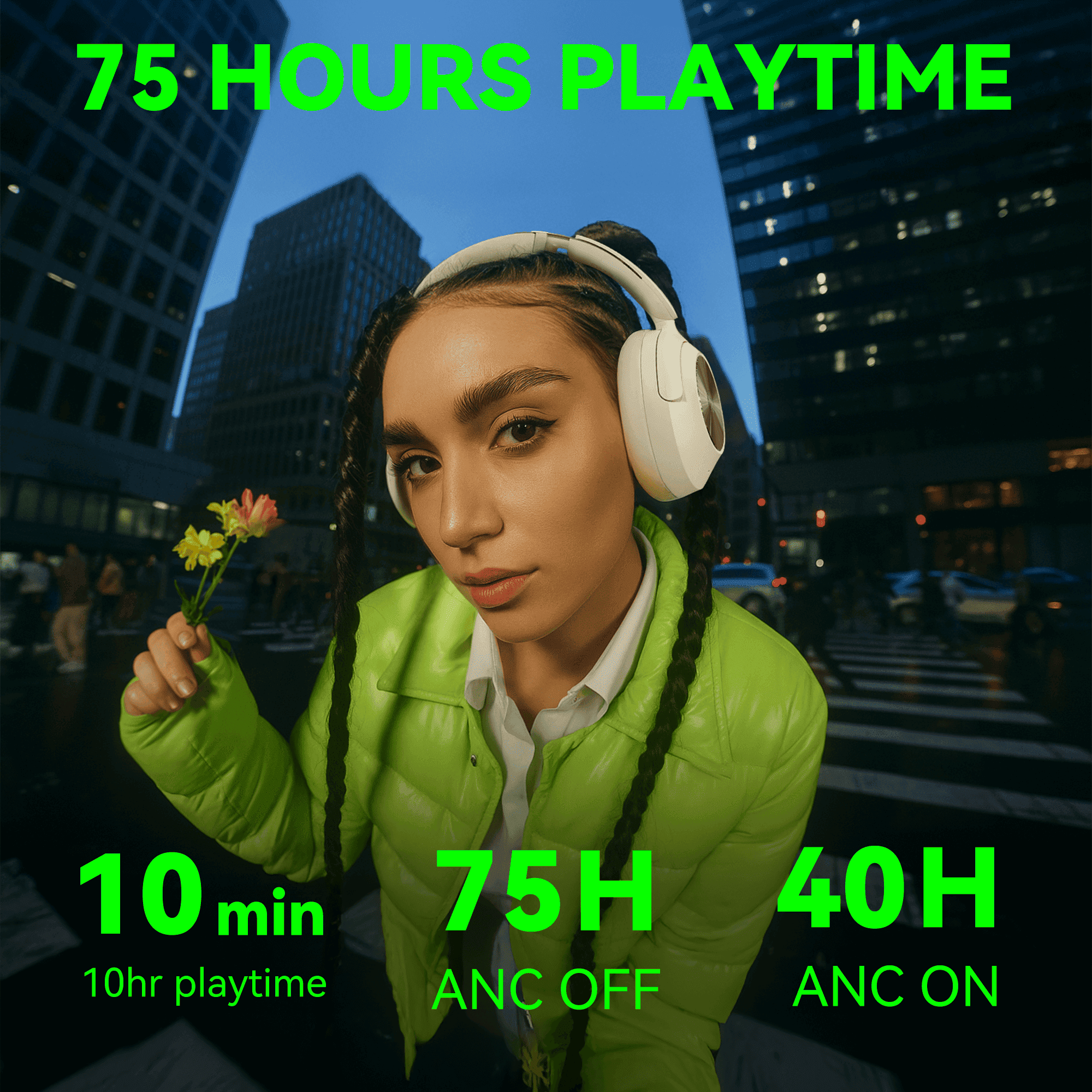 OneOdio Focus A6 Over-ear Hybrid ANC Headphones