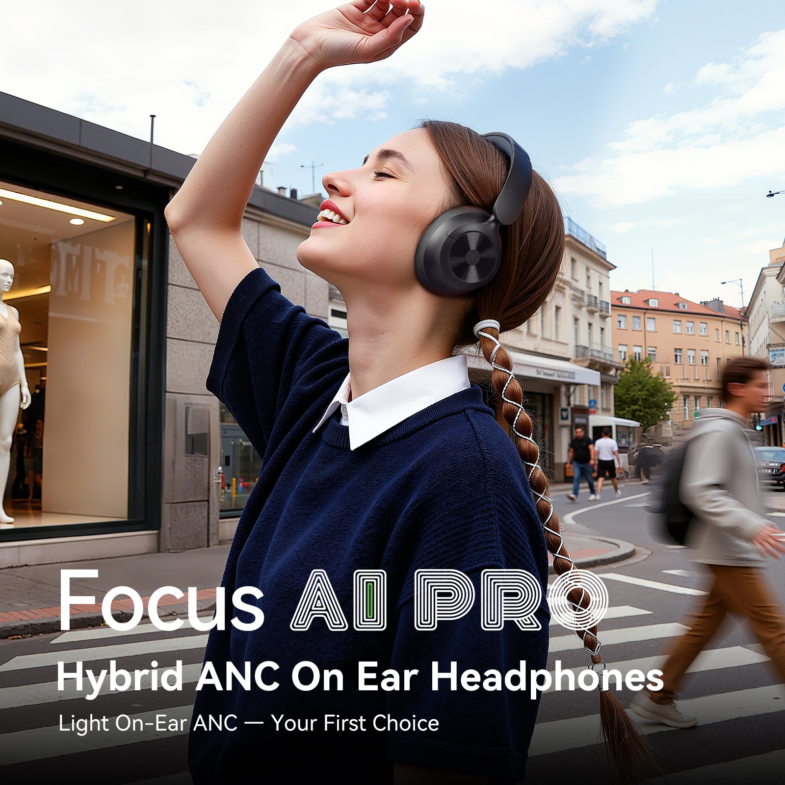 OneOdio Focus A1 Pro On-ear Hybrid ANC Headphones