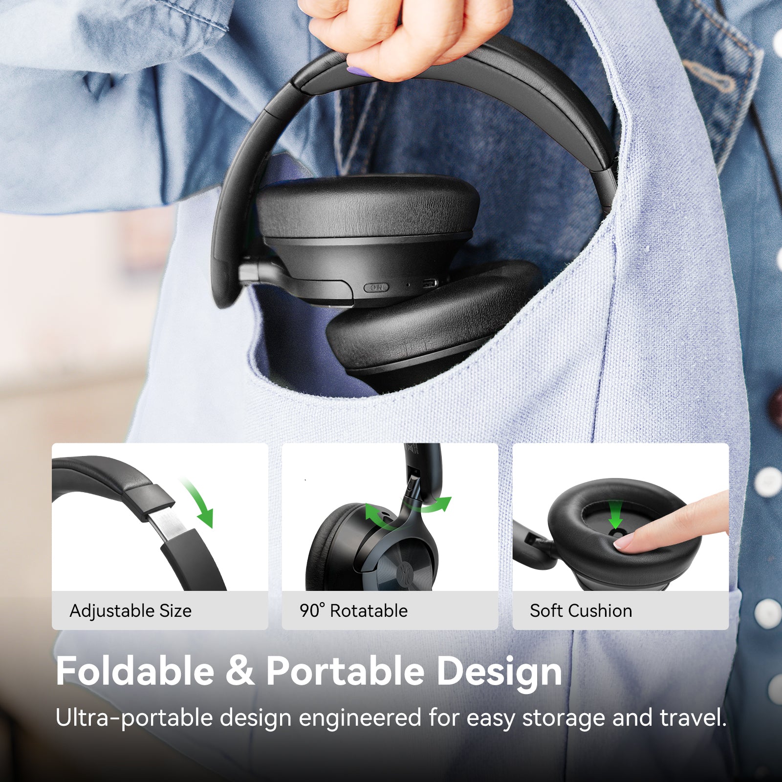 OneOdio Focus A1 Pro On-ear Hybrid ANC Headphones