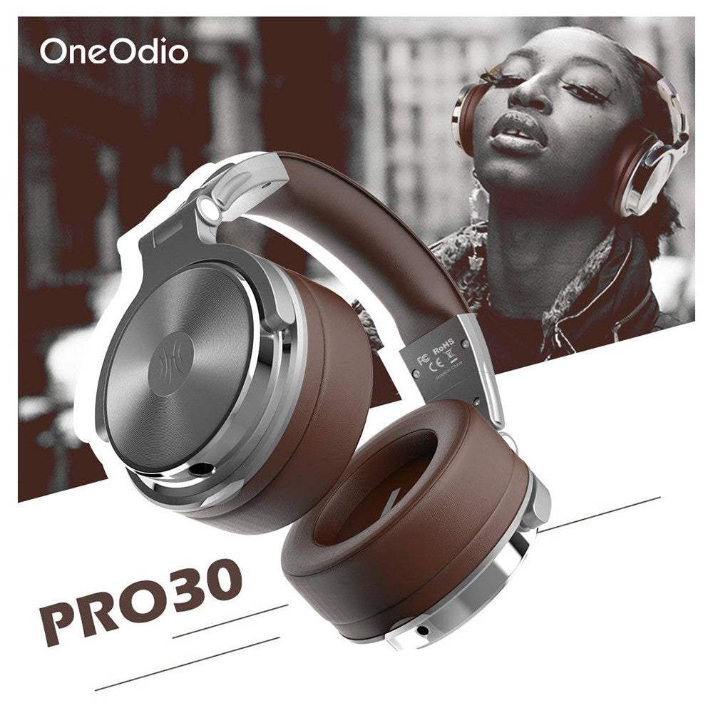 OneOdio Pro-30 Studio Wired Headphones (Silver)